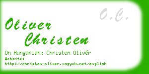 oliver christen business card